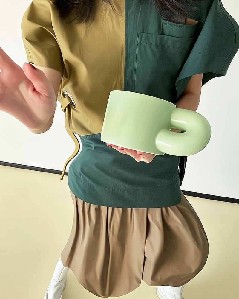 Extra Large Handmade Ceramic Mug, 26 Oz Chubby Coffee Mug – image 3