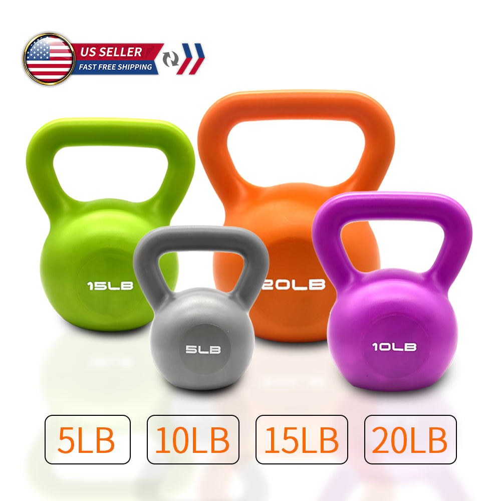 Kettlebell 10 lb – Vinyl Coated Wide-Handle Weight, Purple – image 2