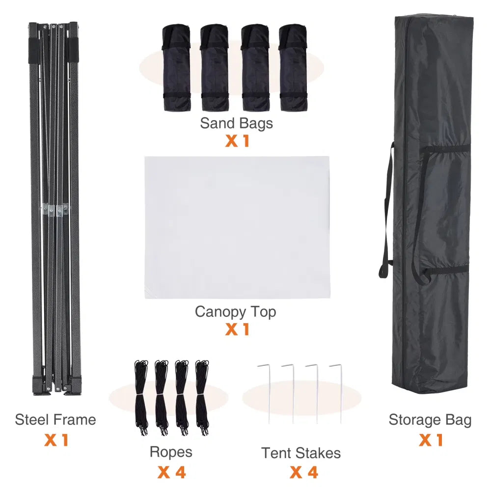 10 x 10 ft Pop-Up Canopy Tent with Slant Legs and Carry Bag – image 5