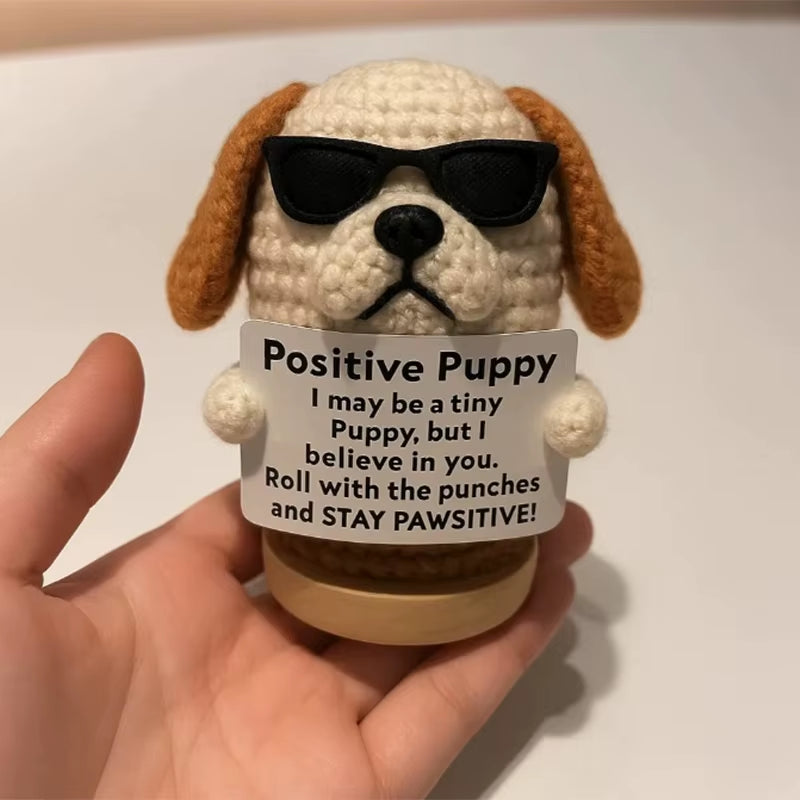 Handmade Crochet Positive Puppy Gift – image 10