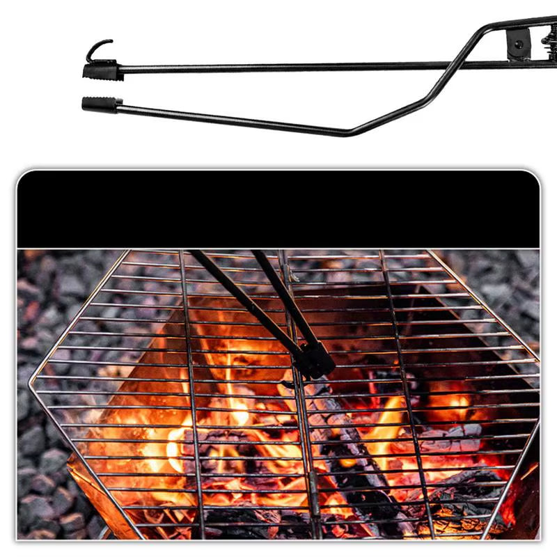 Fire Pit Tongs - Log Grabber with Wood Handle – image 5