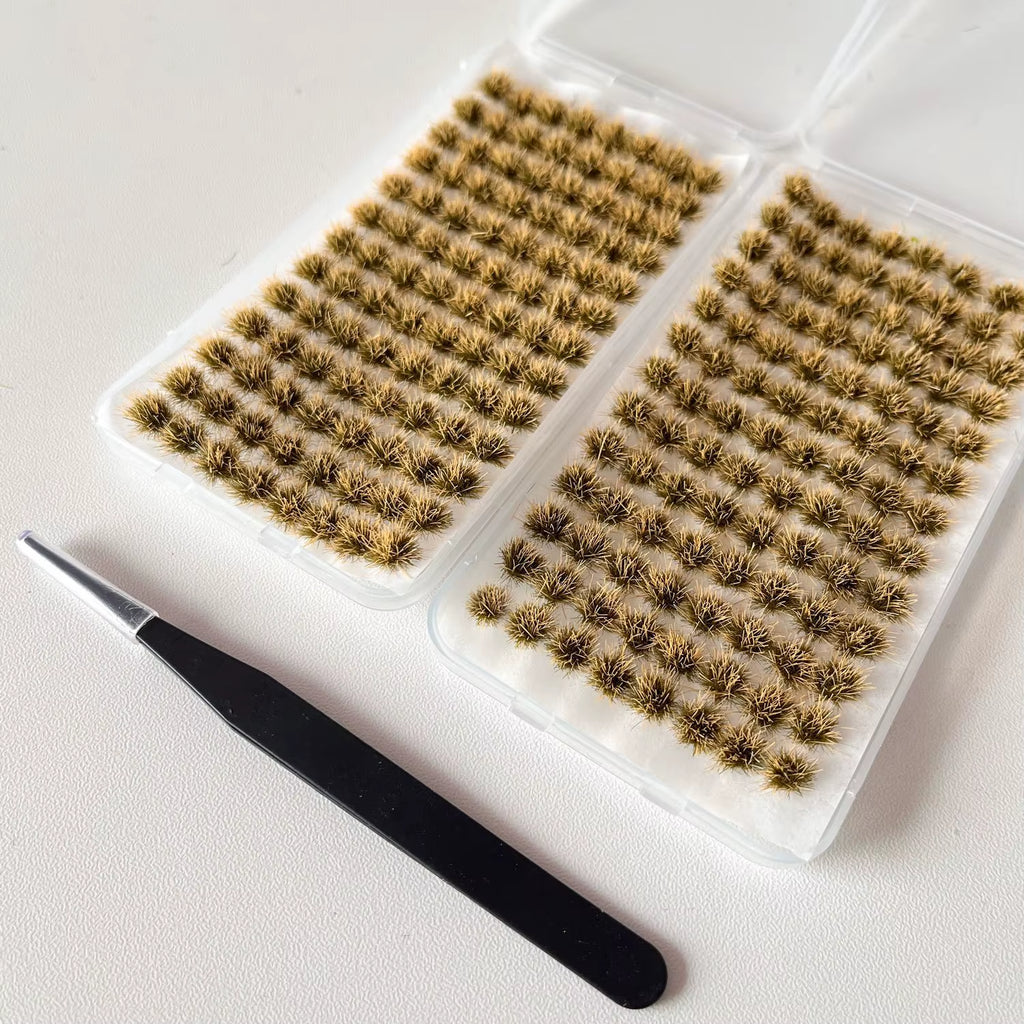 Static Grass Tufts for Model Scenery, 208 Pieces with Tweezers – image 8