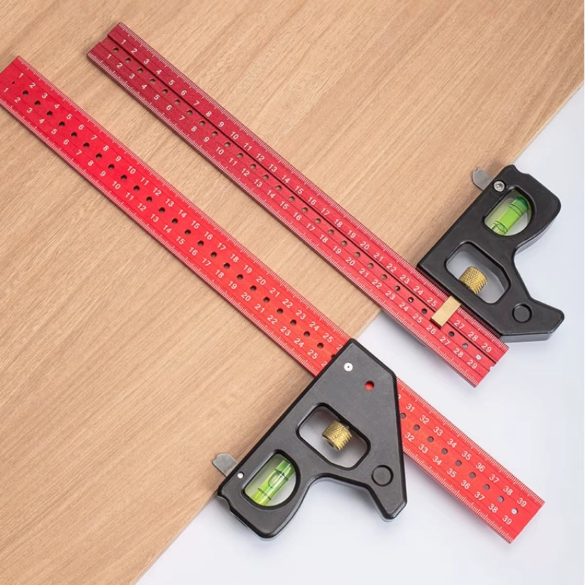 Aluminum Angle Ruler with Level – 300/400mm Carpentry Square – image 3