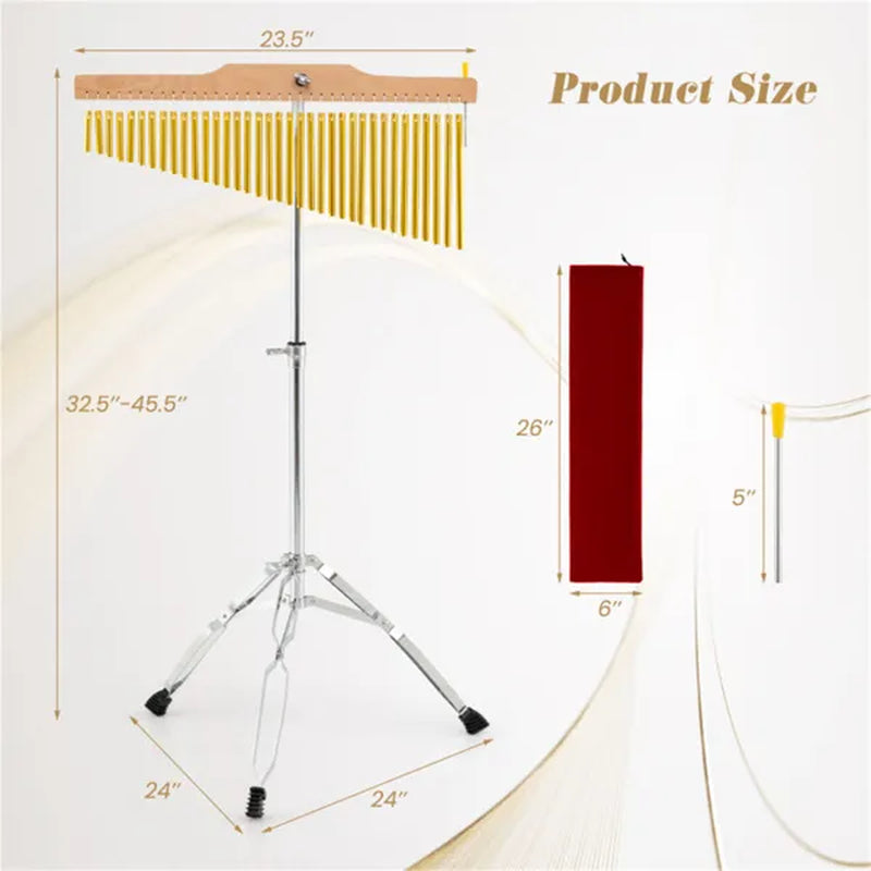 36-Tube Bar Chimes with Adjustable Tripod Stand, Percussion – image 5