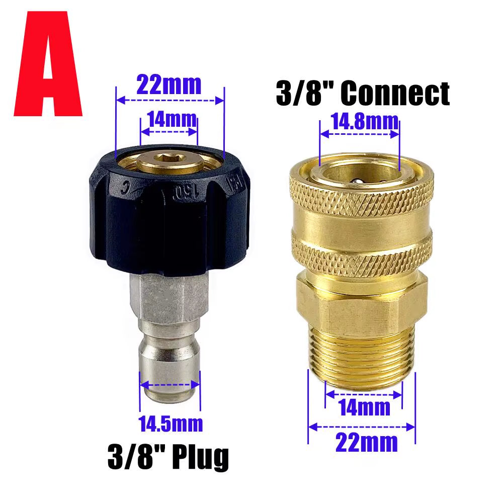 Pressure Washer Adapter Kit – M22 Swivel to Quick Connect, 2 Pcs – image 4