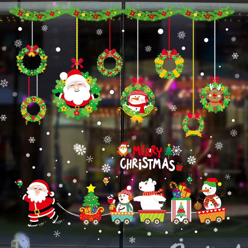 Christmas Window Clings 6 Sheet Set - Snowman, Snowflake and Santa – image 4