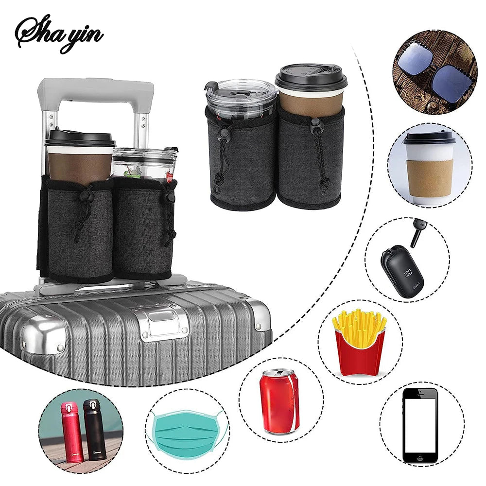 Luggage Cup Holder - Suitcase Handle Drink Caddy for Travel – image 3