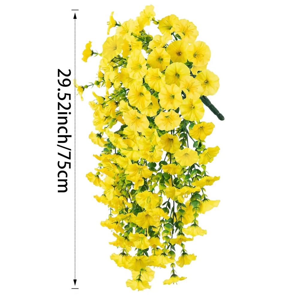 Artificial Hanging Plants - UV Resistant Fake Flowers for Decor