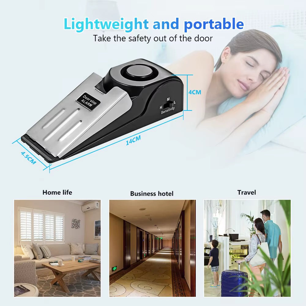 Door Stop Alarm 2 Pack – 125dB Wireless Wedge Door Alarm – image 4