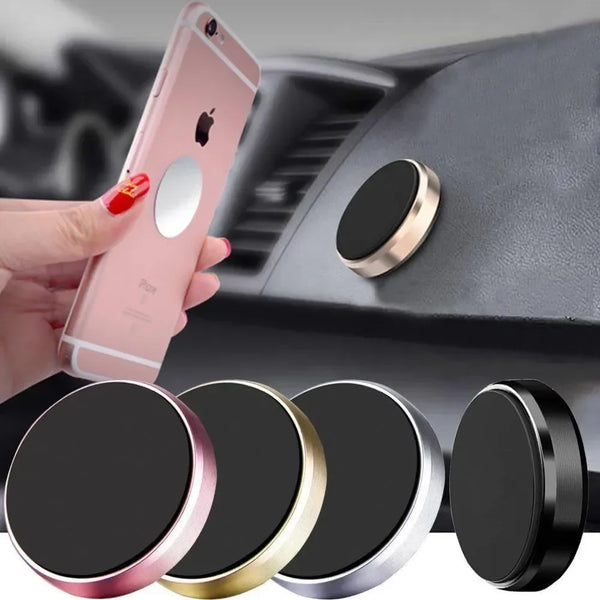 Magnetic Car Phone Holder 2-Pack, Adhesive Dashboard & Wall Mount