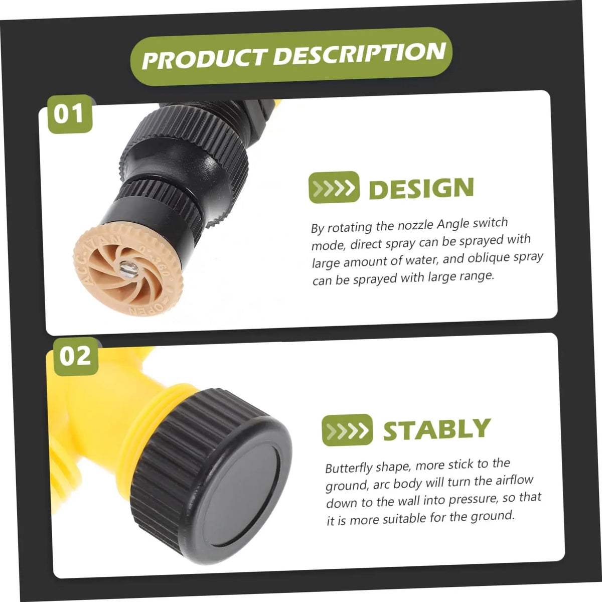 Garden Sprinkler, 360-Degree Rotating Lawn Irrigation Nozzle – image 4
