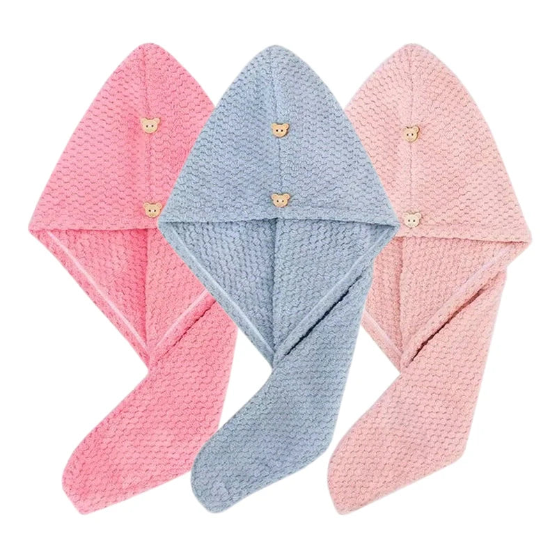 Hair Towel Wrap 3-Pack Microfiber Quick Dry Turban – image 9