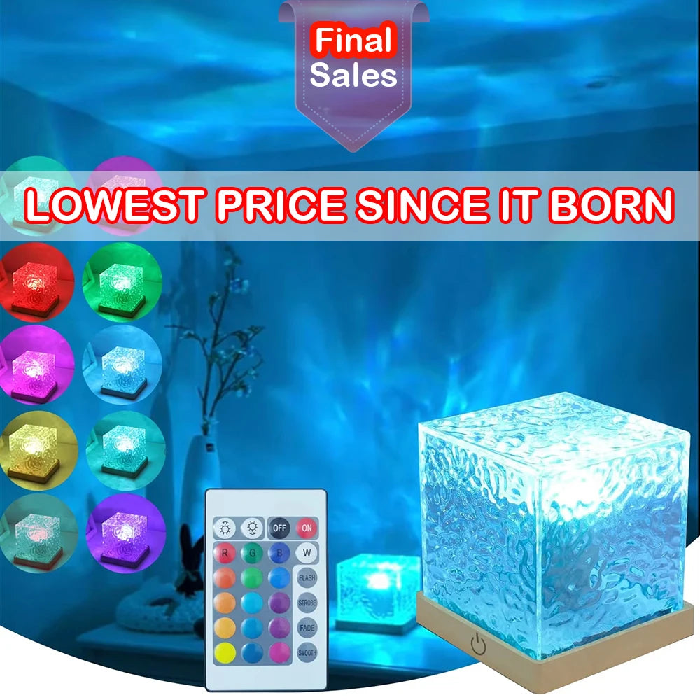 Ocean Wave Projector Light – Water Ripple Night Lamp – image 2