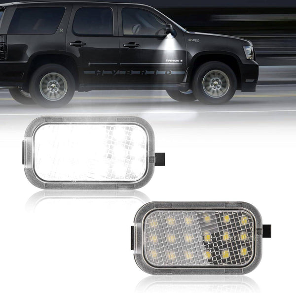 LED Side Mirror Puddle Lights 2 Pack for 2007-2014 GM Trucks and SUVs