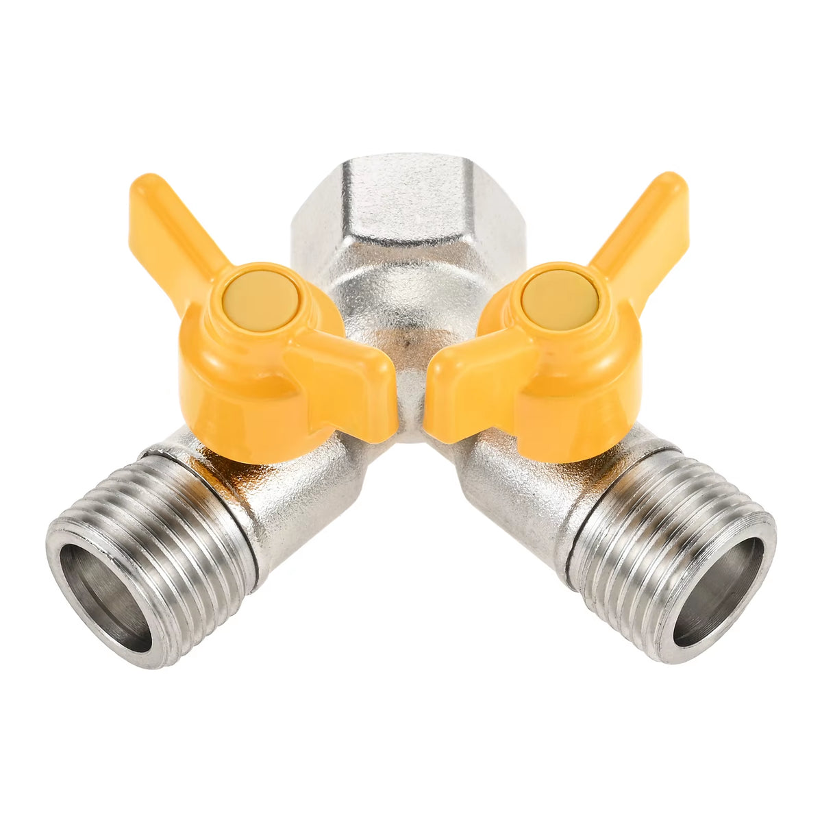 Plumbing Brass Y Splitter Valve 1/2 in Dual Shut-Off