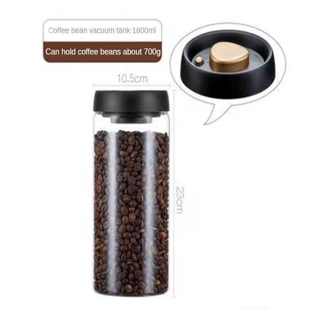 Coffee Canister - Airtight Glass Vacuum-Seal Bean Storage Jar – image 8