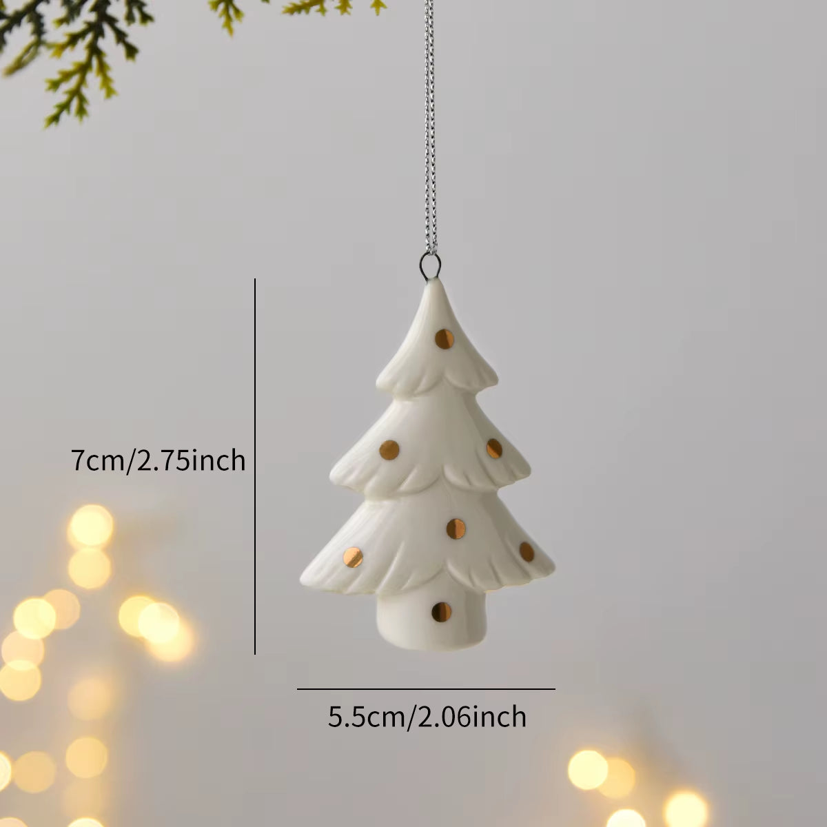 Mini Ceramic Tiered Christmas Tree Decoration – image 7
