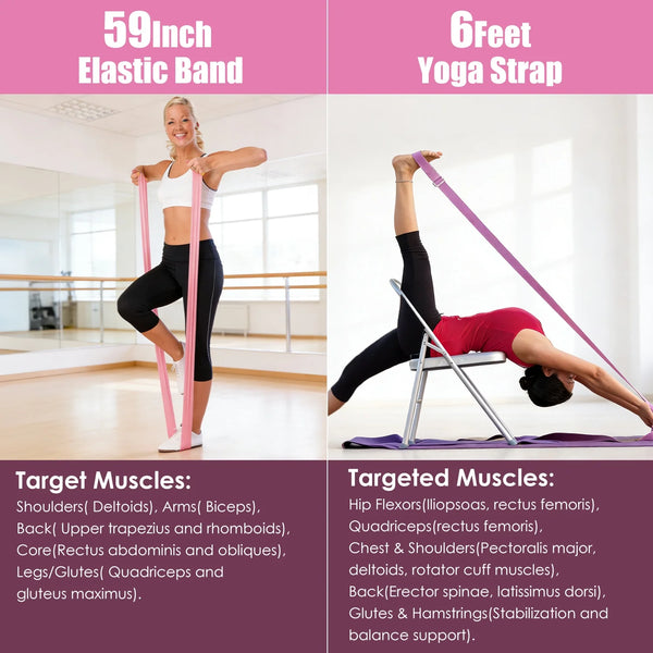 Pilates Ring Kit 14 Piece with Yoga Ball and Resistance Bands