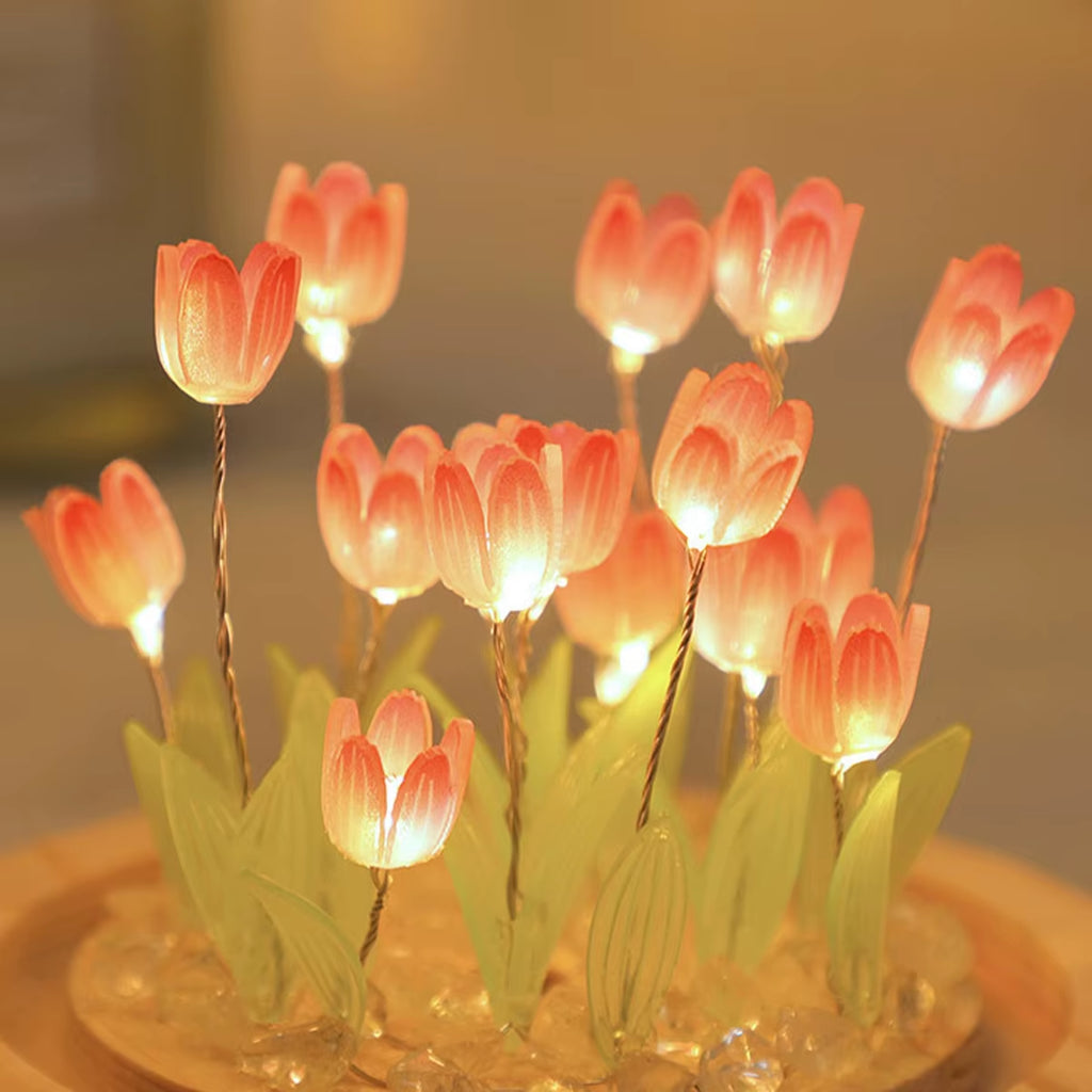 Tulip Night Light DIY Kit - Battery Operated LED Flower Lamp