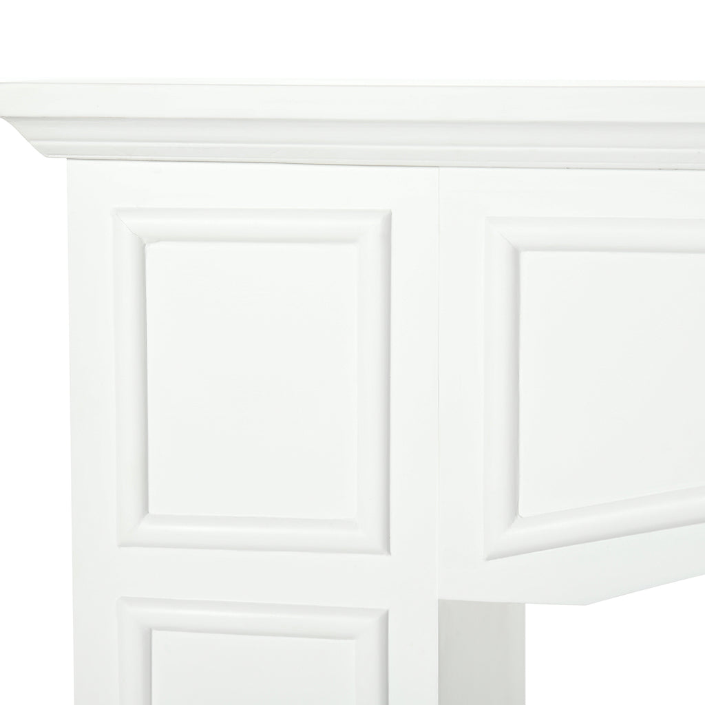 White Faux Fireplace Mantel Surround, 45 Inch – image 6