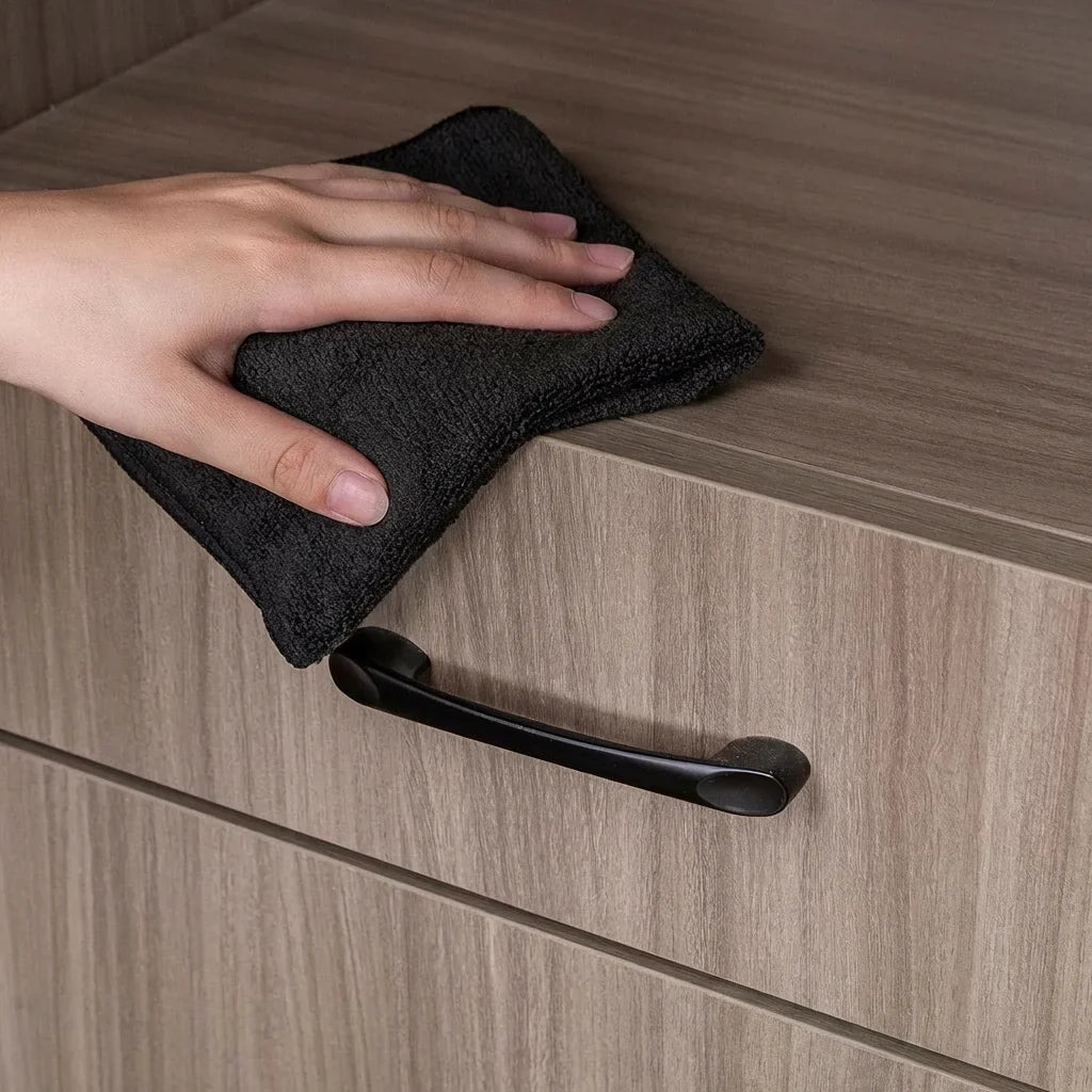 Microfiber Cleaning Cloths - 12 Pack, Black, 32 x 32 cm – image 5