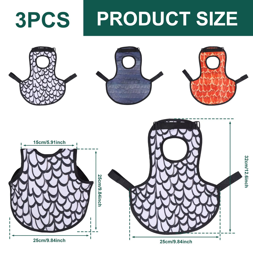 Chicken Saddle Feather Protector 3-Pack with Adjustable Straps – image 1