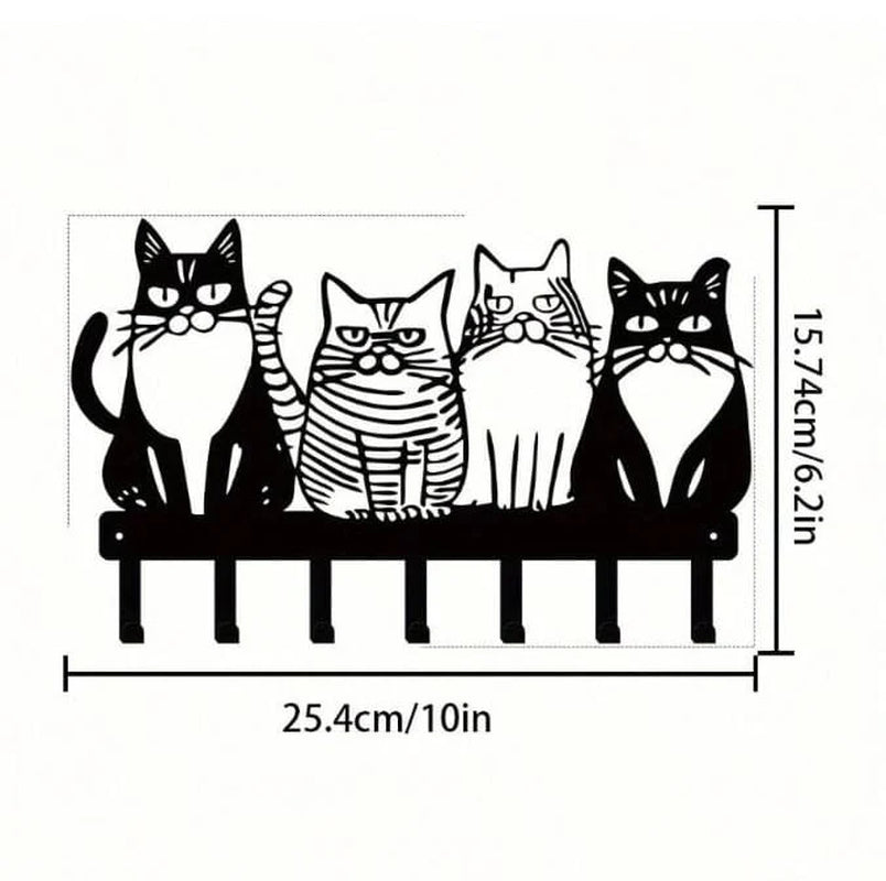 Cat Wall Hook - Metal Kitty Decor Hook for Keys and Coats – image 3