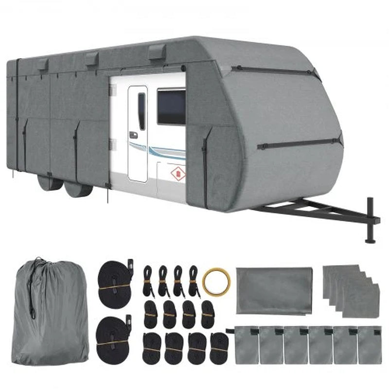 RV Cover for 28-31 ft Travel Trailers, 300D Oxford with Tire Covers