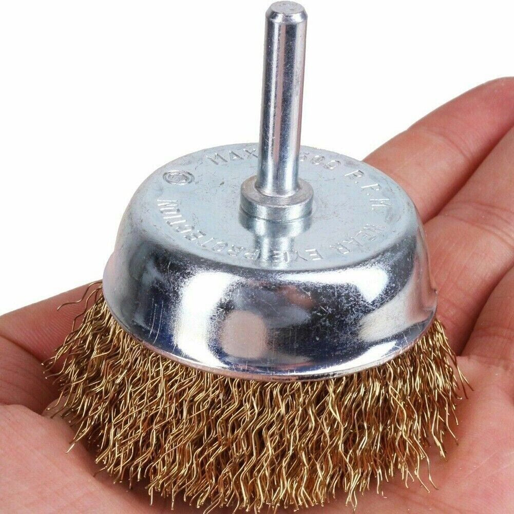 Wire Brush Wheel Set – 2 Pack of 3 Drill Cup Brushes – image 11