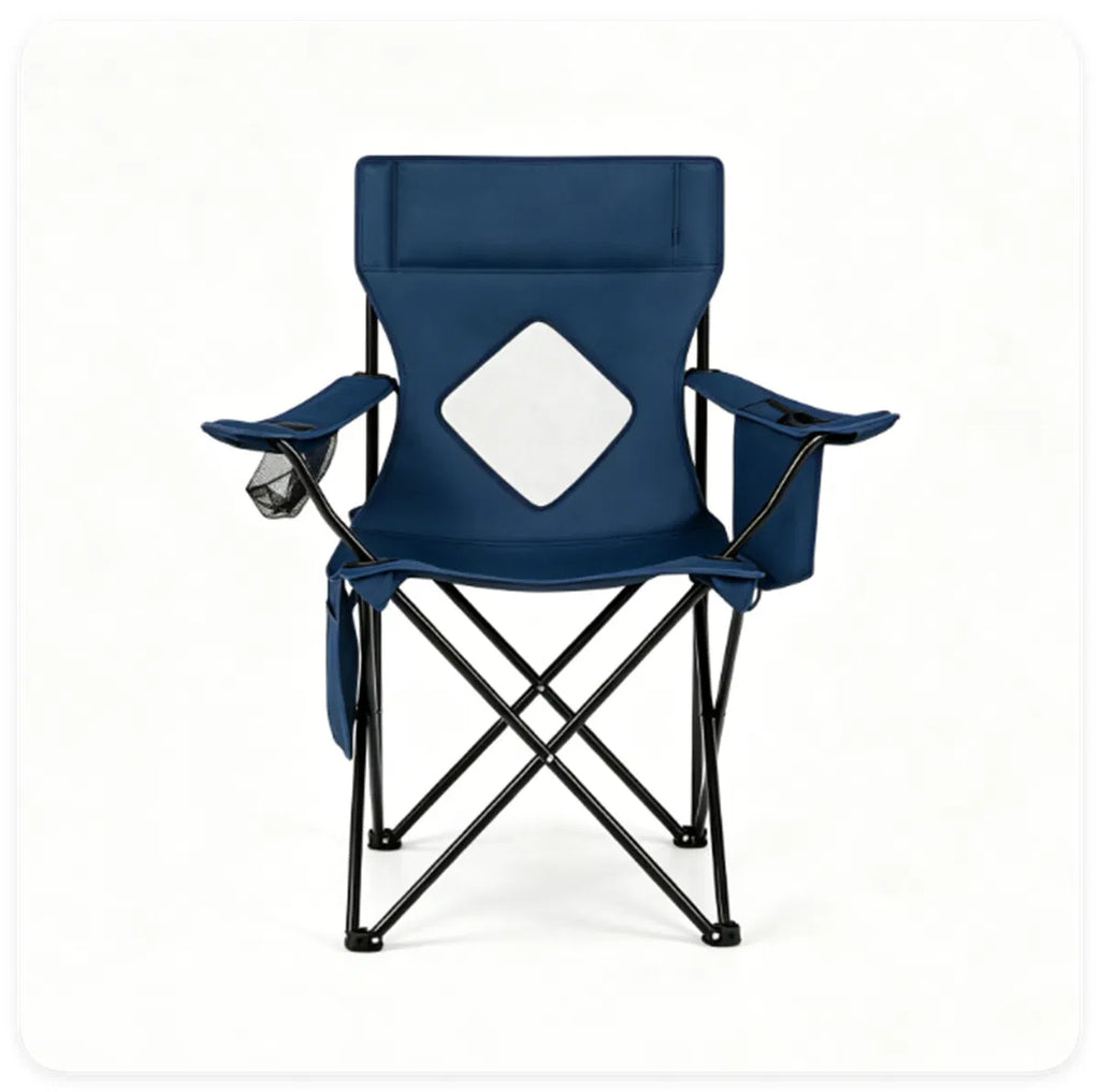 Folding Camping Chair - Heavy-Duty with Cooler Bag and Cup Holder – image 6