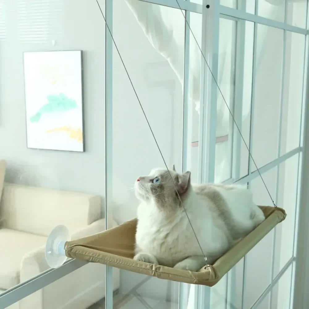 Cat Window Hammock - Suction Cup Perch Holds 40 lbs, Washable – image 3
