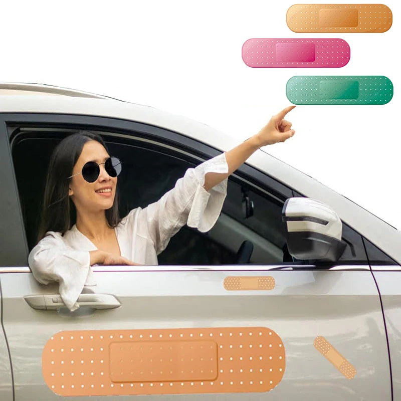 Funny Bandage Car Stickers - Reflective Band-Aid Bumper Decals for Dents & Scratches