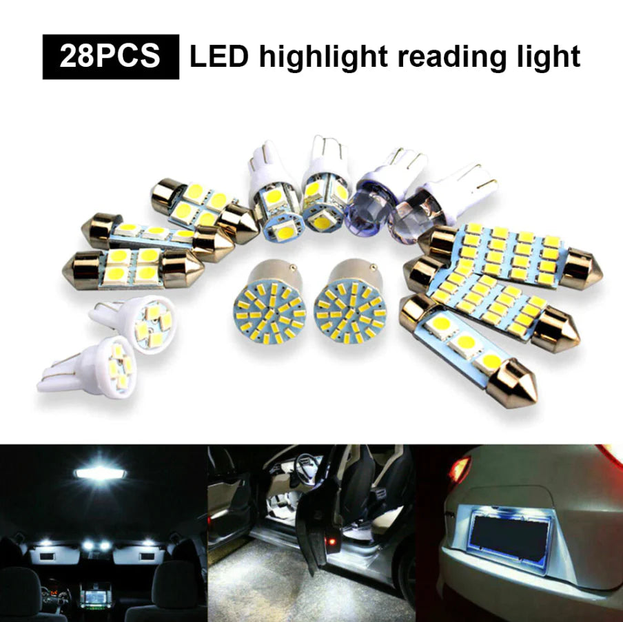 Car Interior LED Bulb Kit, 28 Pieces, 6000K White – image 19