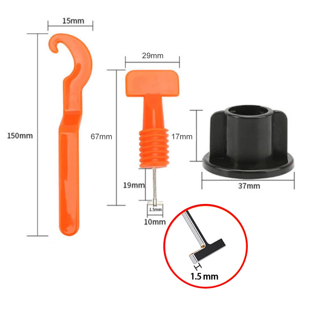 Tile Leveling System Kit 51-Piece - Leveler Clips for 3-16mm Tiles – image 3