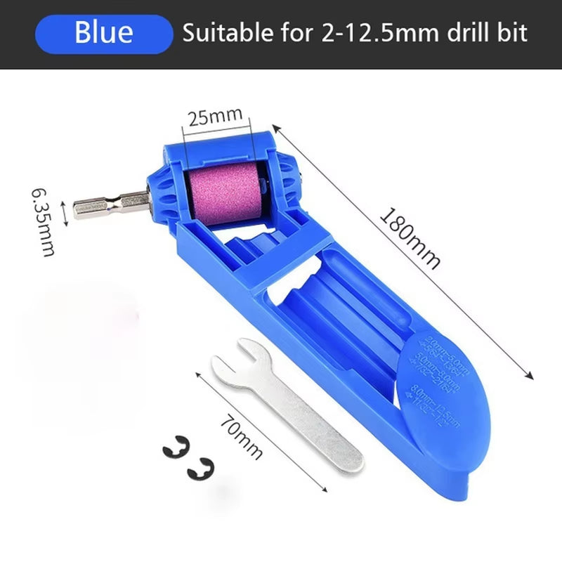 Drill Bit Sharpener - Portable Grinding Wheel Sharpener for 2-12.5Mm Bits