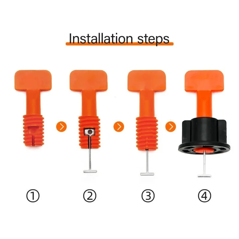 Tile Leveling System Kit 51 Pcs - Clips & Spacers for Porcelain and Ceramic Tile Install