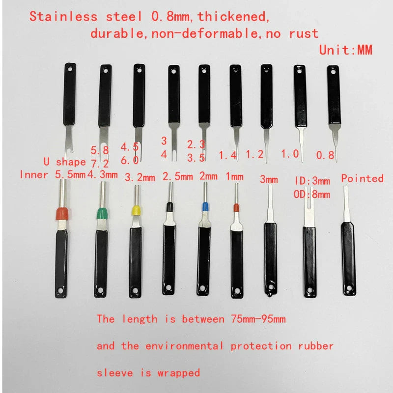 Terminal Removal Tool Kit, 18-Piece Wire Connector Pin Extractor – image 15