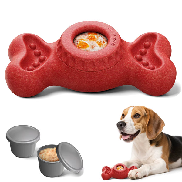 Frozen Treat Dog Chew Toy - 3-in-1 Bone with Freezer Molds