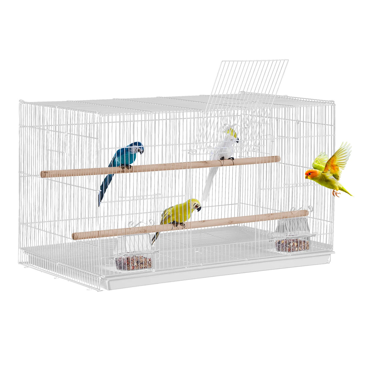 Flight Bird Cage 30 in, Stackable Carbon Steel Cage for Small Birds – image 9