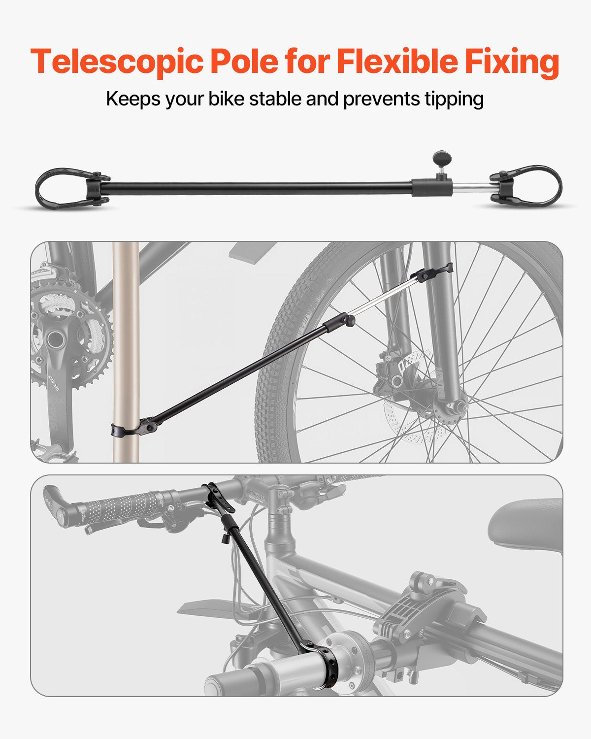 Bike Repair Stand, 88 lb Foldable Work Stand with Tool Tray – image 5