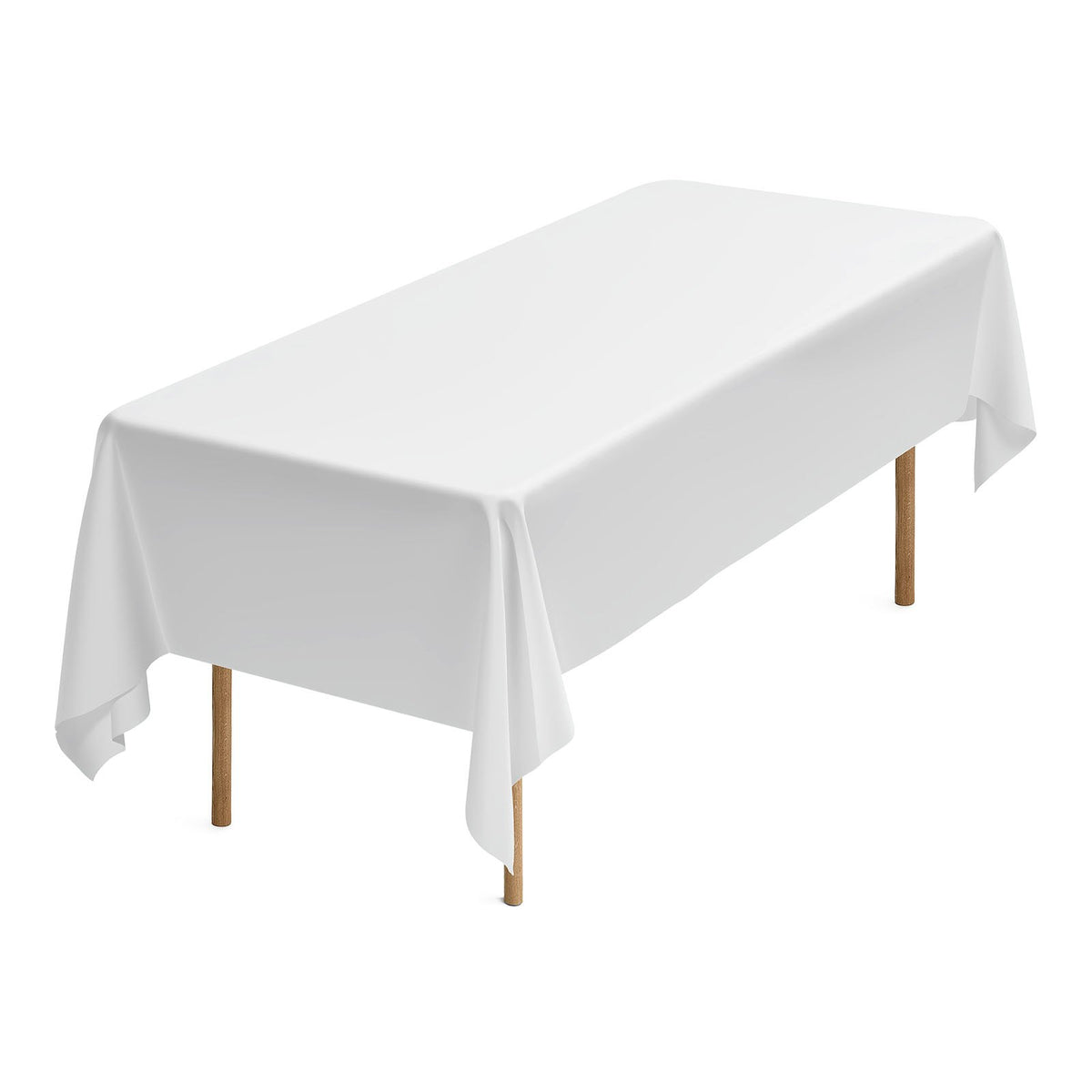 White Rectangle Tablecloths 10 Pack, 60 x 102 in