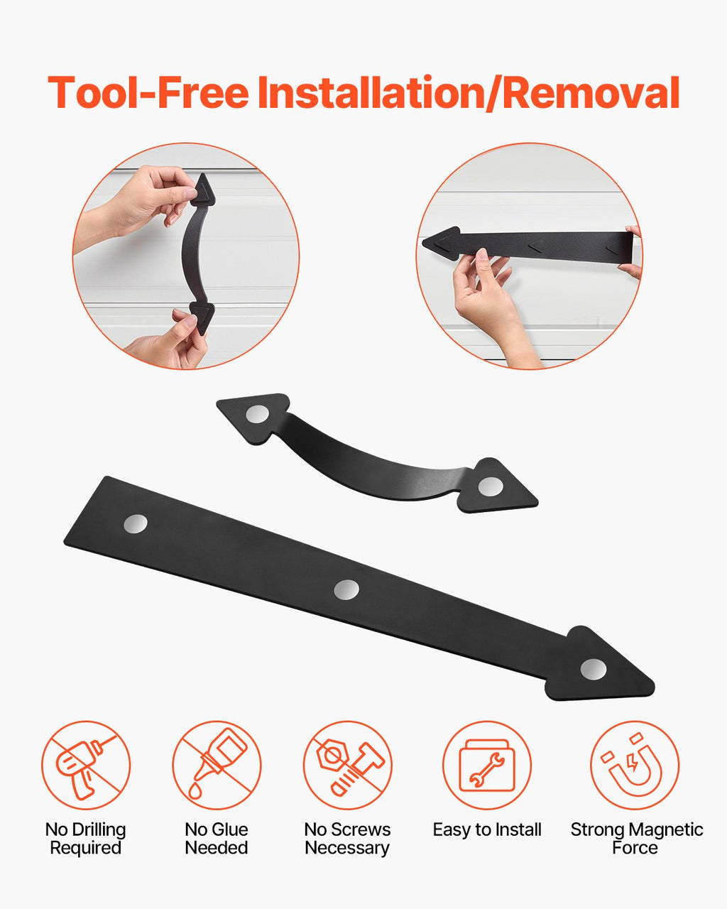 Magnetic Garage Door Hardware Kit - 4 Faux Hinges + 2 Handles – image 5