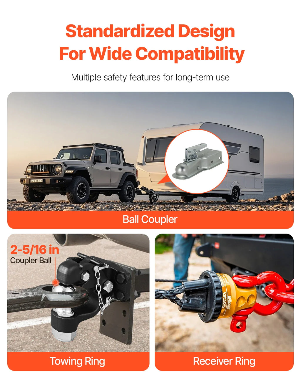 Pintle Hook Hitch Combo with 2-5/16 in Ball, 30,000 lb Towing – image 5