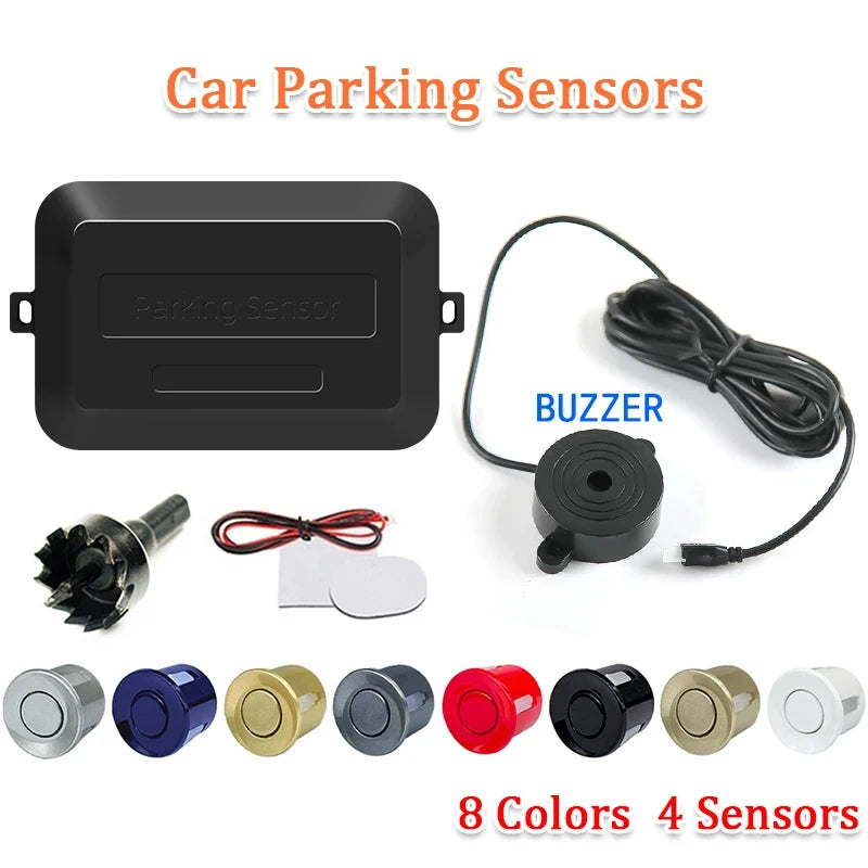 Car Backup Parking Sensor Kit - 4 Sensors with Buzzer Alert, 12V – image 3