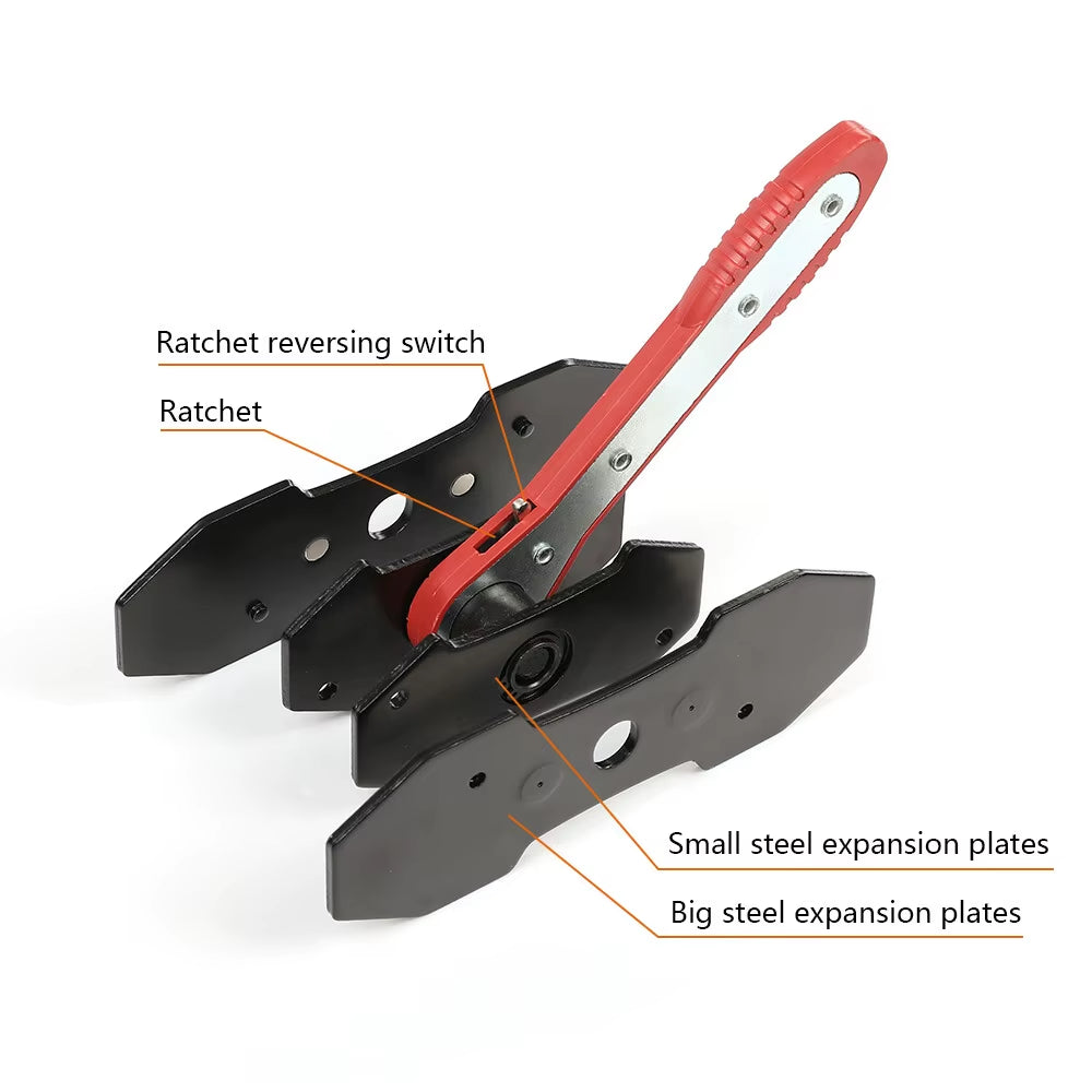Ratcheting Brake Caliper Piston Spreader Tool with Expansion Plates – image 4