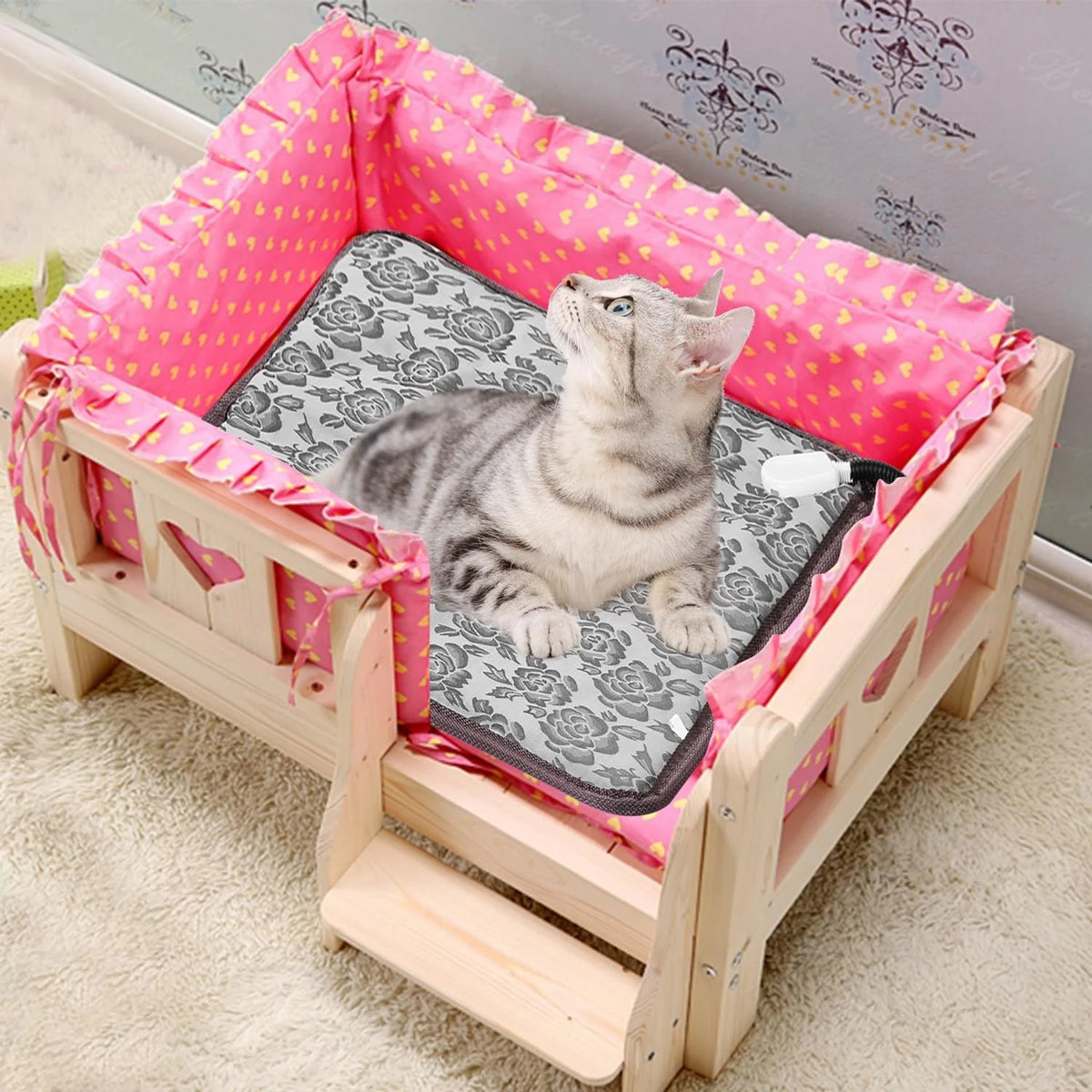 Pet Heating Pad, Waterproof Electric Warming Mat with Chew-Proof Cord – image 4
