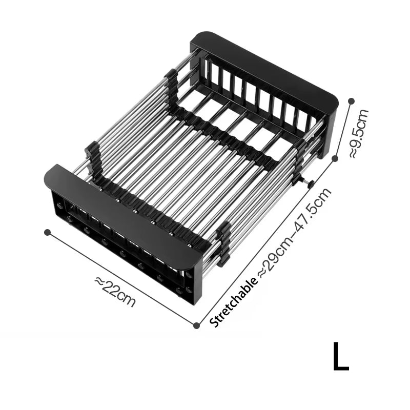 Expandable Sink Drain Basket – Stainless Steel Collapsible Dish Rack – image 10