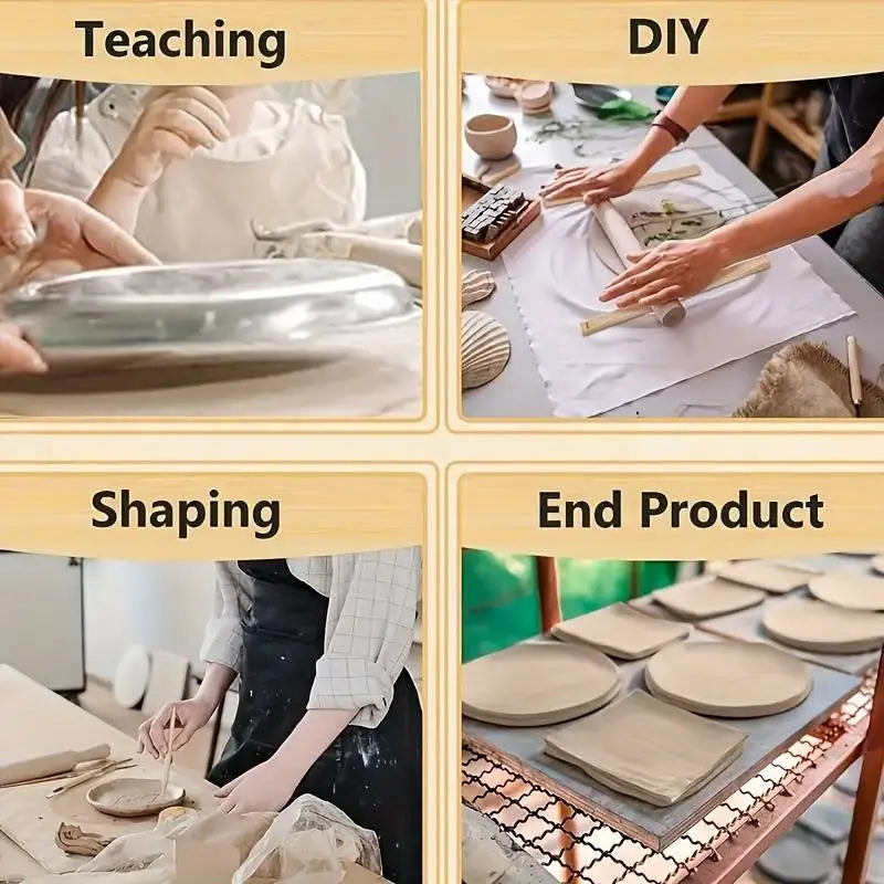 Wooden Clay Slab Rolling Guides 8 Pc Set, 3/5/7/10 mm – image 6