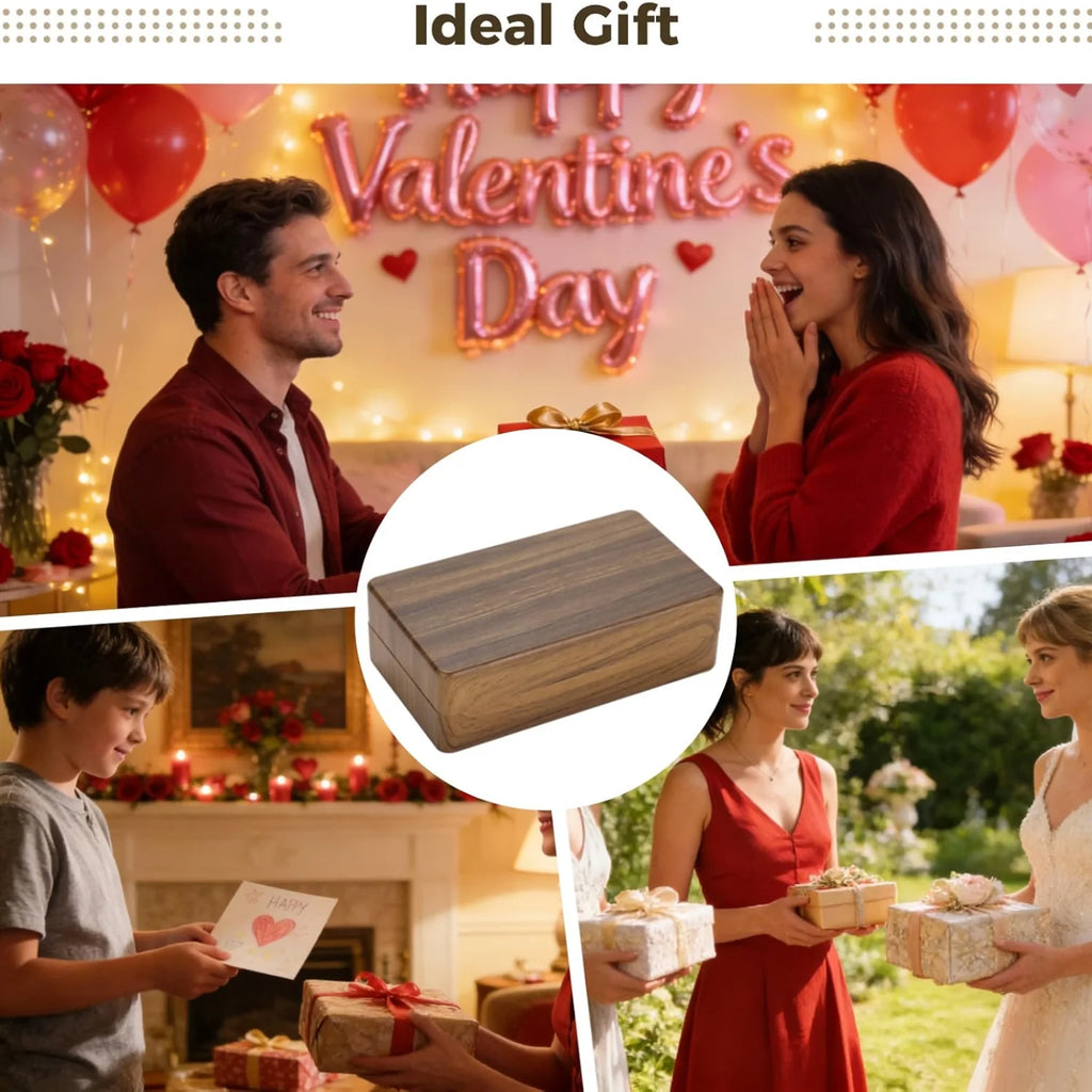 Travel Jewelry Case – Compact Walnut Wood Organizer for Rings – image 4