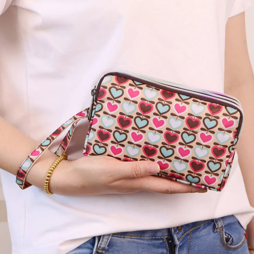 Flower Canvas Mini Wallet & Phone Pouch – image 4